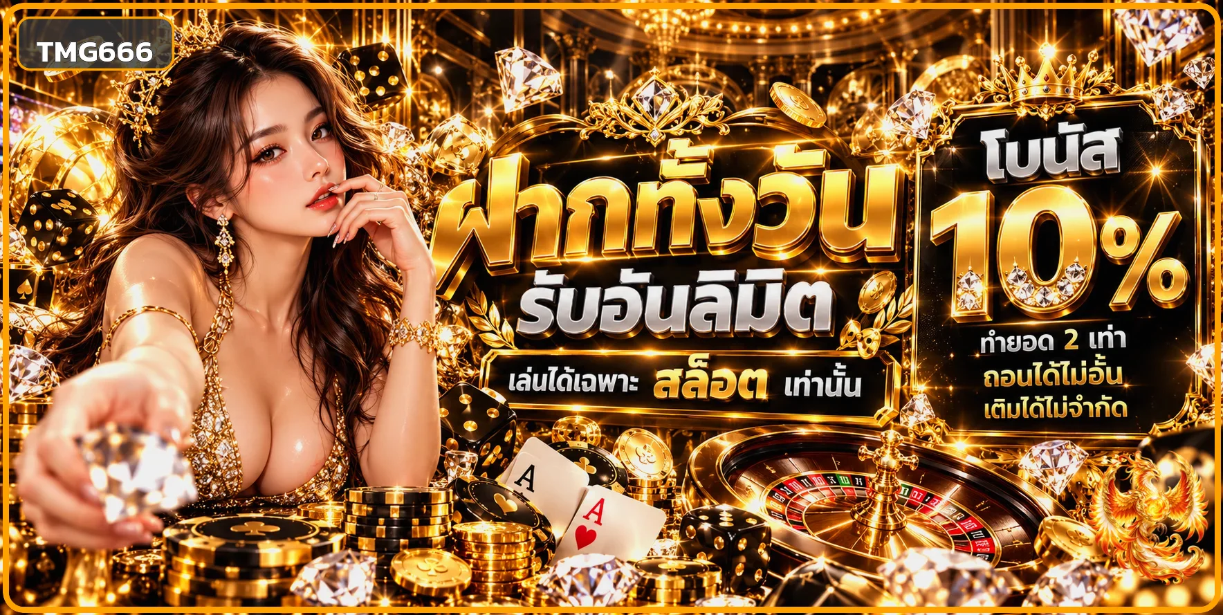 สล็อตออนไลน์ TMG666 โปรโมชั่นฝากพร้อมฟีนิกซ์สีทอง